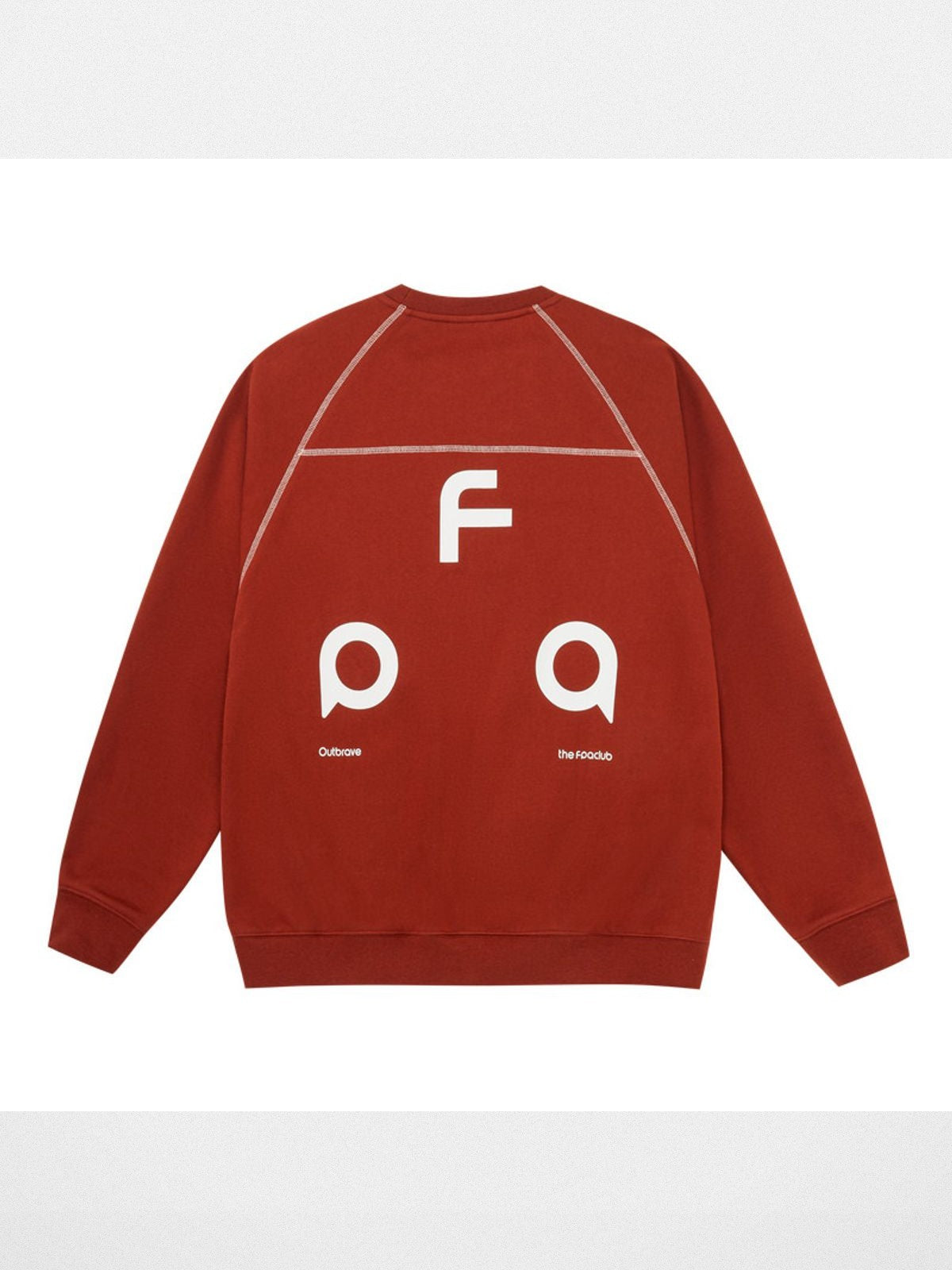 FPA Contrast Stitch Thermal Sweatshirt in Burgundy