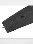 FaxCopyExpress Detachable Pad Cropped Fleece Jacket in Gray - Detail