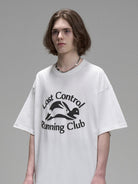 LOSTCTRL Tortoise Hare Heavyweight T Shirt in White - On Model