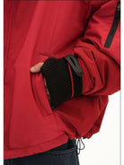 MasonPrince Waterproof Soft Shell Parka in Red - Detail