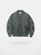 NANS Curved Panel Thinsulate Bomber in Olive