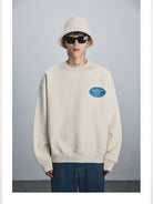 NANS Heavyweight Cotton Terry Crewneck in Cream - On Model