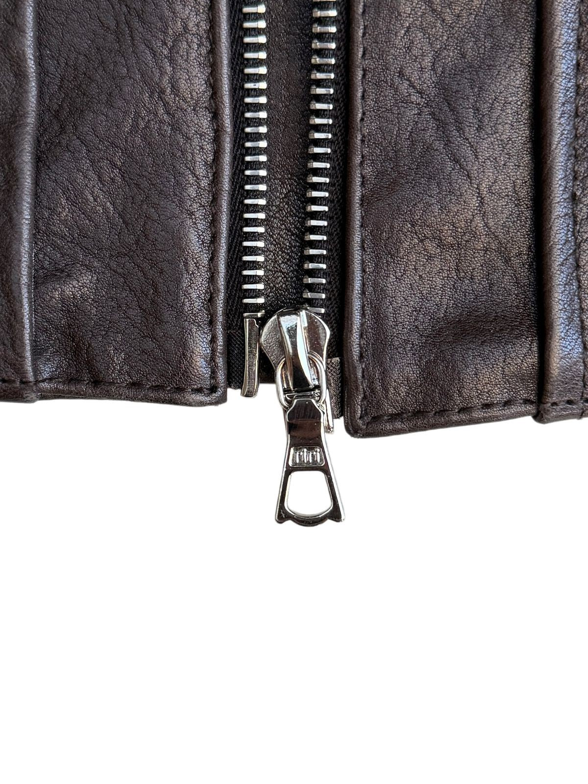 UNKNOWNWORLD Vegetable Tanned Horsehide Ranger Jacket in Brown - Detail