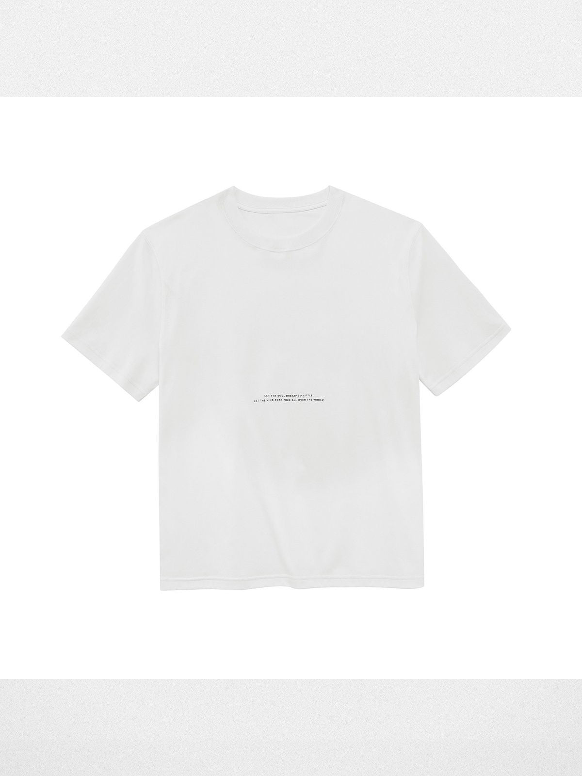 NANS Contrast Print Pima Cotton T Shirt in White