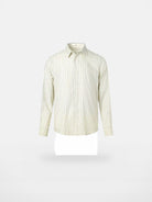ROYA Striped Lyocell Silk Blend Shirt in White
