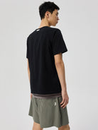 Simple Project Pure Cotton Daily T Shirt in Black - On Model