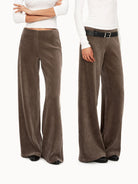 PUKI High Stretch Corduroy Trousers in Beige - On Model