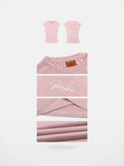 BeerBro Silver Thread Raglan Baby Tee in Pink - Detail