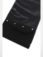 SOD Rivet Panel Micro Flare Jeans in Black - Detail