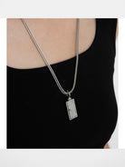 BLACKHEAD 316 Steel Pendant Necklace in Silver - On Female Model