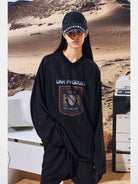 UNKNOWNWORLD Distressed Paint Splatter Cap in Black - On Model