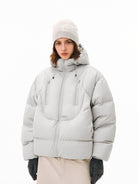 FPA Structural Hooded Down Puffer in White - On Model