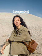 Songmont Soft Leather Pillow Camera Bag in Brown - Lifestyle