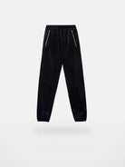 Roolrren Homme Heavyweight Silver Fox Fleece Joggers in Black