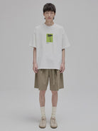 NANS Silent Growth Floral Print T Shirt in White - On Model