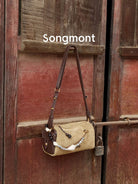 Songmont Leather Mini Camera Bag in Beige - Lifestyle