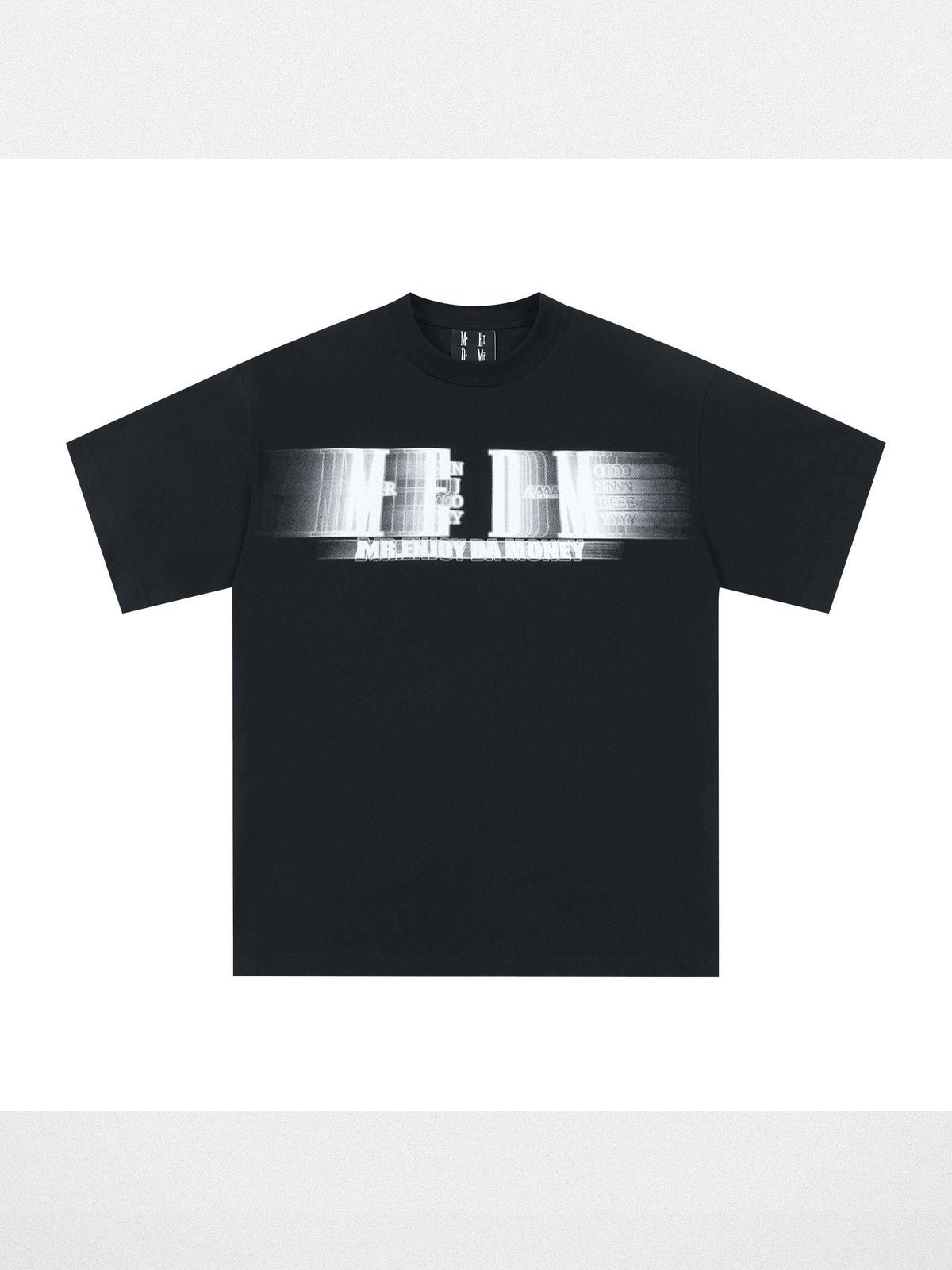 MEDM Shadow Logo Oversized T Shirt in Black