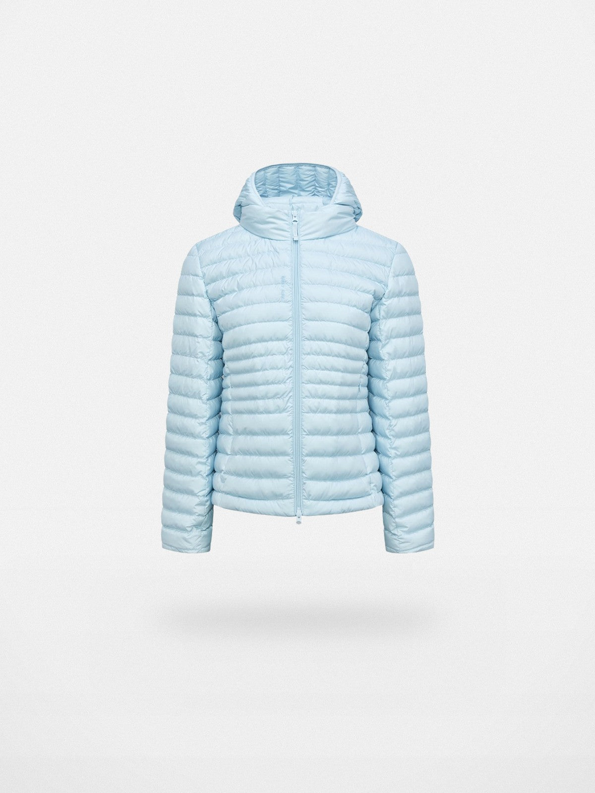 RARELY ALIKE Detachable Hood Down Puffer in Sky Blue