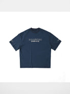 MasonPrince Embroidered Double Collar Tee in Navy Blue