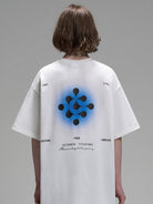 LOSTCTRL Heavyweight Graphic Print T Shirt in White - On Female Model