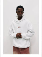 FPA Gradient Runway Graphic Hoodie in Heather Gray - On Model