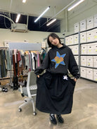 NeverSeez Air Layer Bubble Skirt in Black - On Model