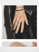 BLACKHEAD Double Layer Steel Bracelet in Silver - On Model