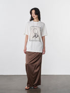 RandomPiece Key Print Cotton T Shirt in White - On Model