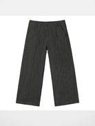 Simple Project Crinkled Straight Leg Trousers in Gray