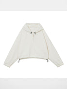 Alright then Oversized Teddy Fleece Hoodie in White
