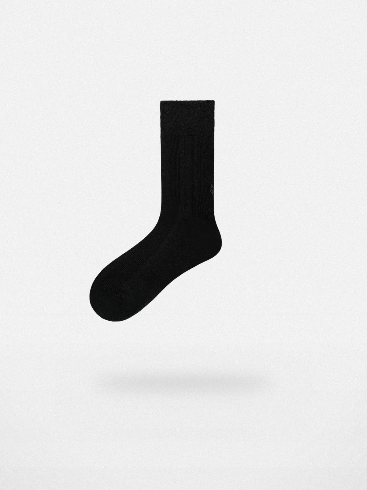 Simple Project Irregular Ribbed Crew Socks in Black