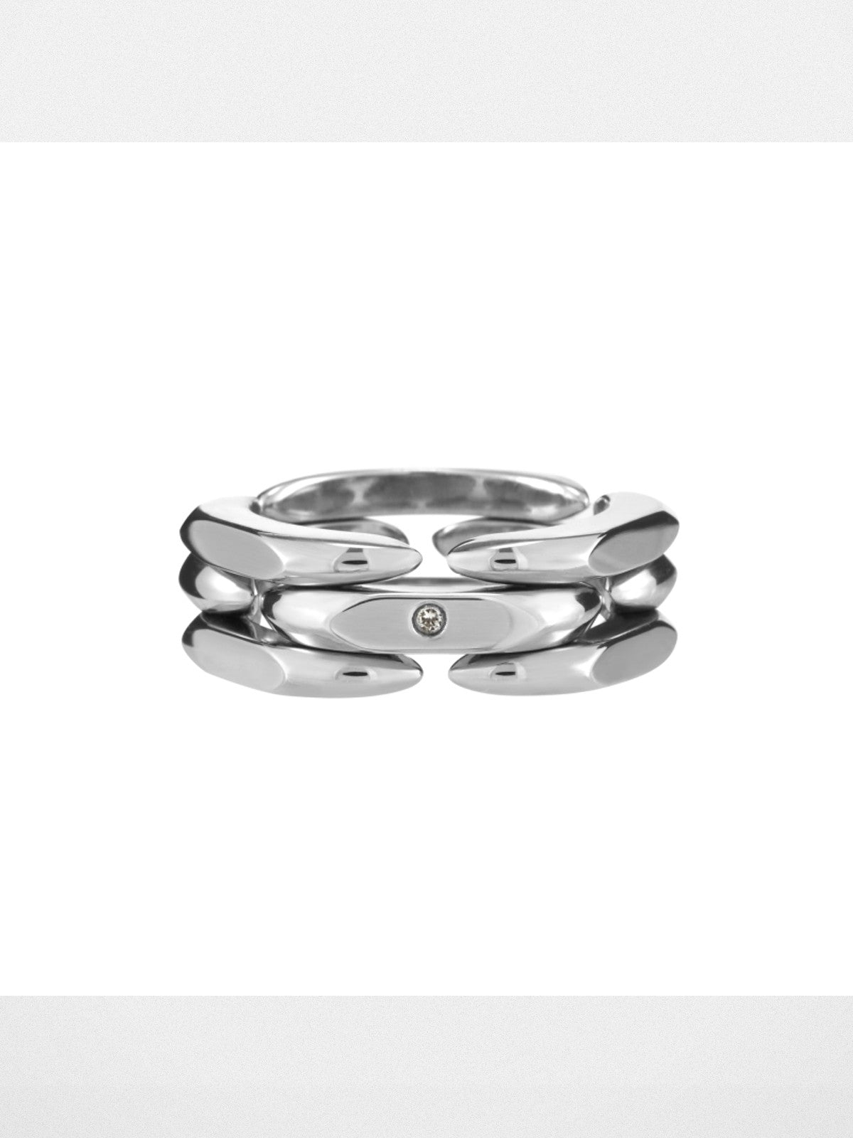 BLACKHEAD Convertible Structural Steel Ring in Silver (Silver)
