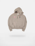 SOD Reversible Rhinestone Zip Hoodie in Beige