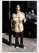 RARELY ALIKE Faux Two Piece Knit Skort in Brown - On Model