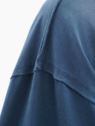 MasonPrince Embroidered Double Collar Tee in Navy Blue - Detail