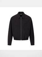 ROYA Crinkled Lyocell Blend Jacket in Black