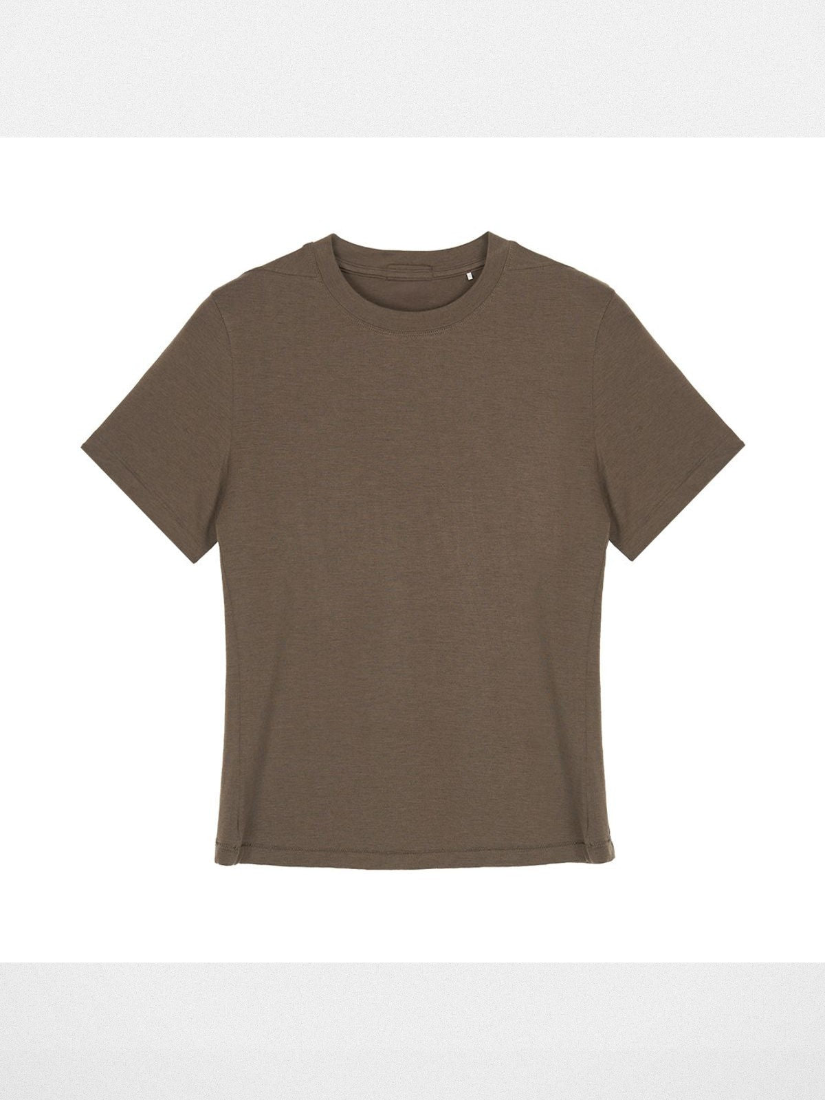 Simple Project Merino Wool Blend Crewneck T Shirt in Olive