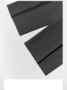 RandomPiece Single Pleat Merino Wool Trousers in Gray - Detail