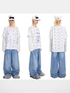 CFIERCE Embroidered Cat Ear Baseball Cap in White - On Female Model