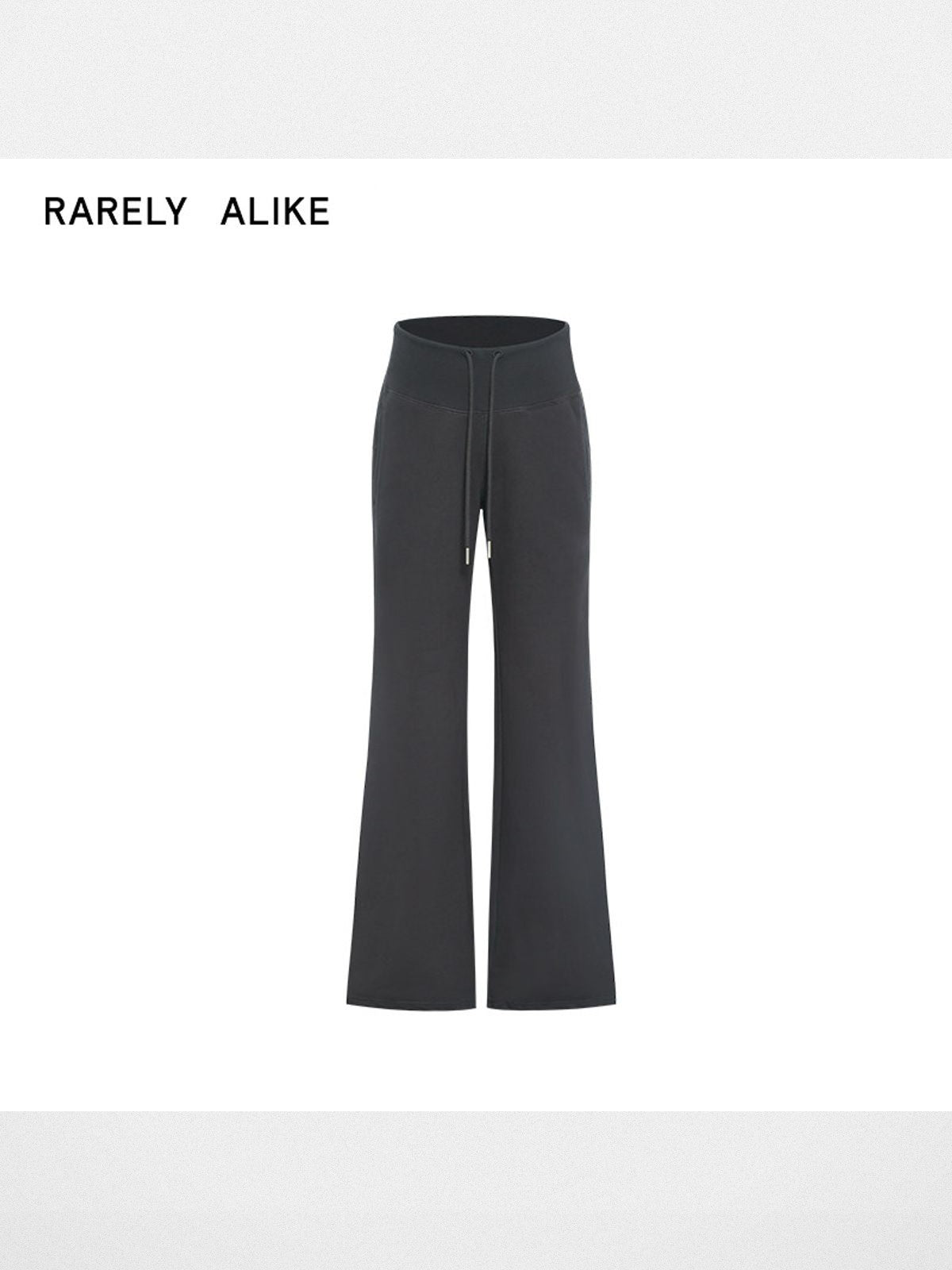 RARELY ALIKE Wide Waistband Flared Sweatpants in Charcoal