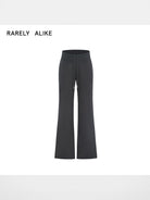RARELY ALIKE Wide Waistband Flared Sweatpants in Charcoal