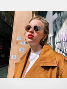 FUTURE UPDATE Hammered Titanium Sunglasses in Yellow - Lifestyle