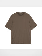 Simple Project Merino Wool Blend Mock Neck T Shirt in Brown
