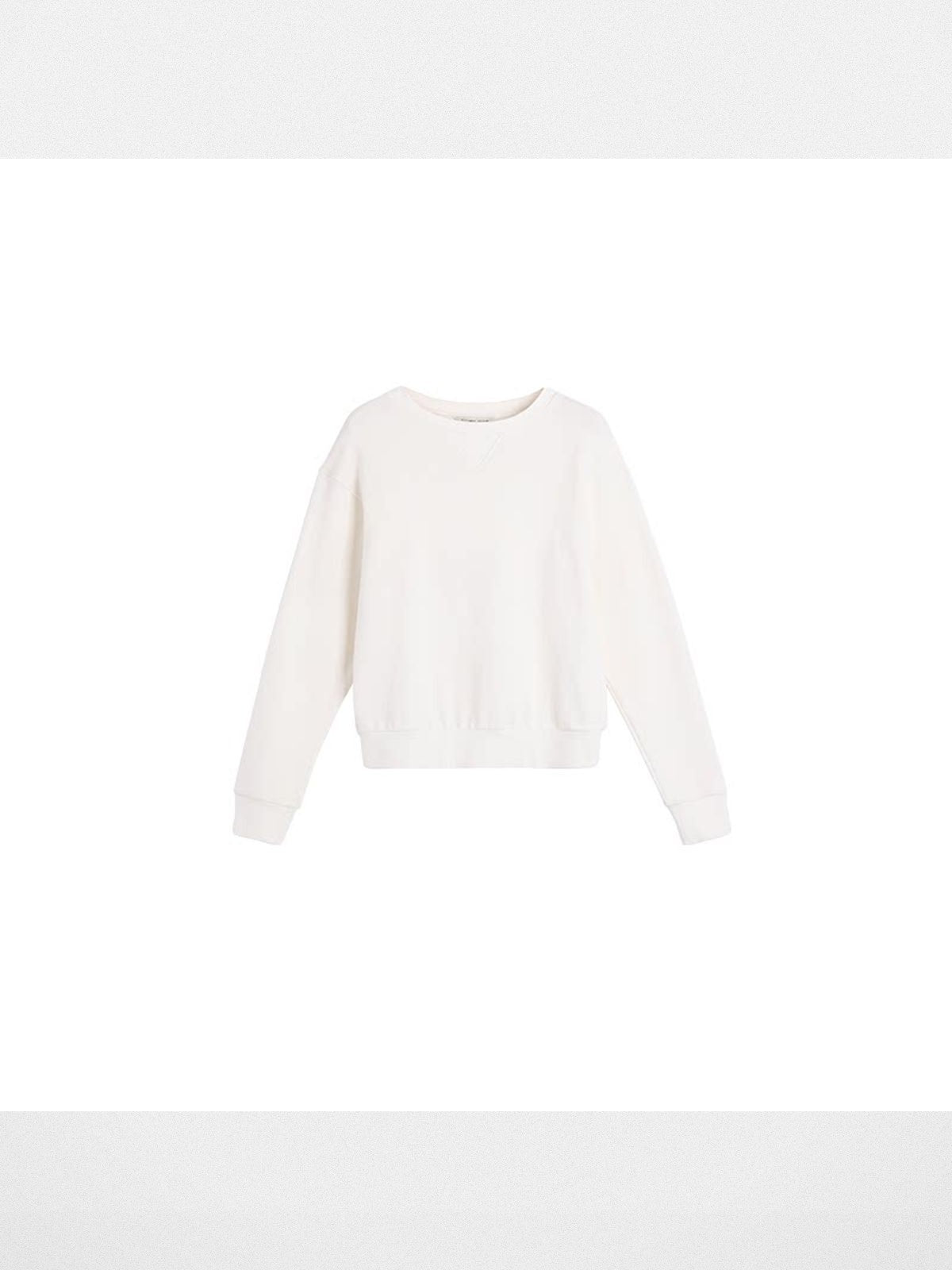 alright then Cotton Hemp Boat Neck Sweatshirt in White