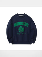 NANS Heavyweight Cotton Varsity Sweatshirt in Navy Blue