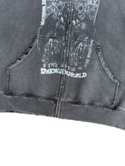 UNKNOWNWORLD Distressed Mechanical Print Hoodie in Black - Detail