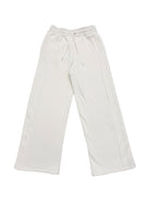 TRIANGLE PROJECT Brushed Cotton Wide Leg Sweatpants in White