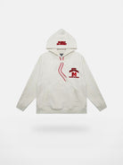 MEDM M Buckle Graphic Hoodie in Gray