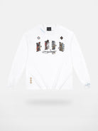 MEDM Ethnic Patchwork Long Sleeve Tee in White