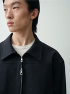 ROYA High Density Cotton Twill Jacket in Blue - On Model